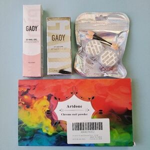 💅Bundle #3 New 4pc Nail Art Tools Blooming Sculpting Gel Chrome Powder 🎀✨️🩷